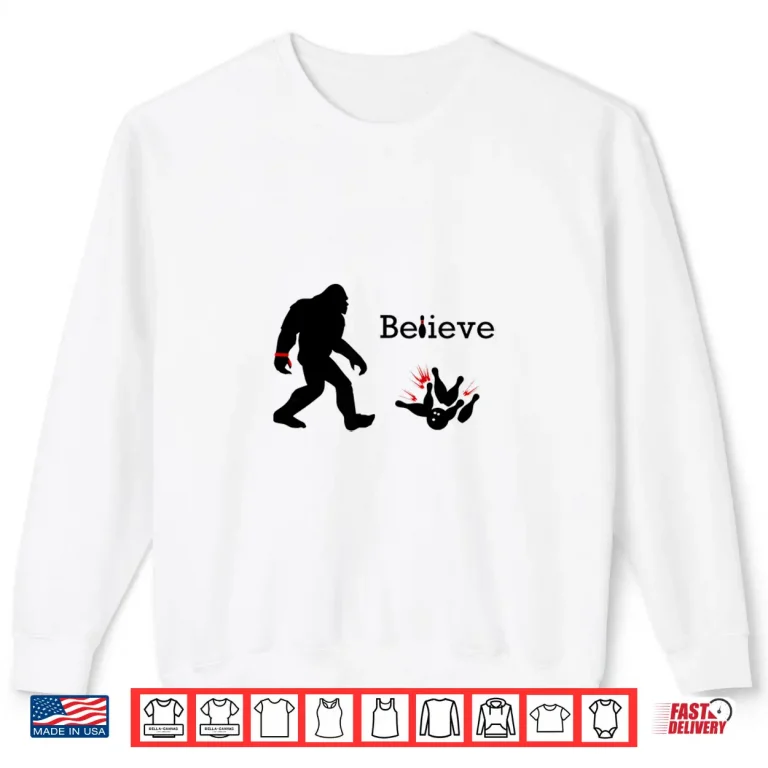 Sweatshirt Sasquatch Bigfoot Bowling Designer Graphic Sports Shirt 1
