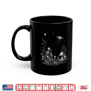 Mug Skeleton UFO Aliens Designer Graphic Novelty Shirt 1