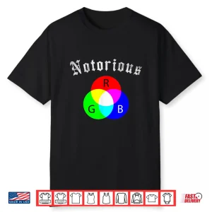 Black-T-Shirt-Color Wheel Notorious Rgb Graphic Web Designer Color Grading Shirt