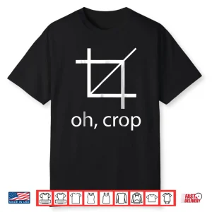 Black-T-Shirt-Funny Graphic Designer Image Editing Crop Tool Shirt