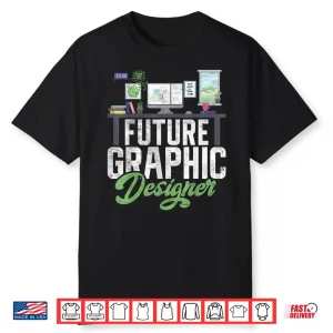 Black-T-Shirt-Future Graphic Designer Student Artist Education Shirt