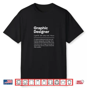 Black-T-Shirt-Graphic Designer Definition Professional Job Career Shirt