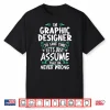Black-T-Shirt-Graphic Designer Never Wrong Funny Professional Shirt