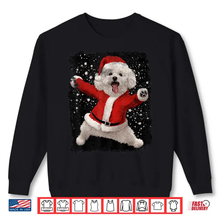 Sweatshirt Bichon Frise Dog Lover Christmas Holiday Shirt