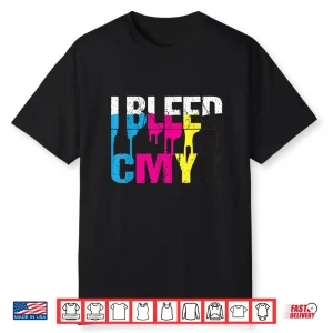 Black-T-Shirt-I Bleed Cmyk Graphic Designer Print Design Shirt