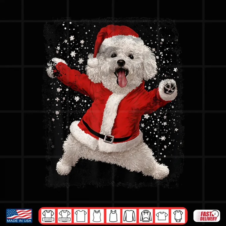 Design Bichon Frise Dog Lover Christmas Holiday Shirt