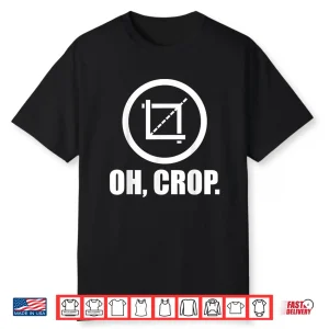 Black-T-Shirt-Oh Crop Graphic Designer Photographer Print Design Shirt