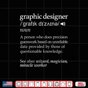 Design Graphic Designer Definition Funny Professional Job Shirt