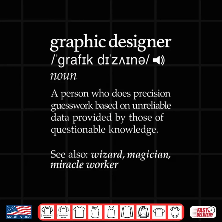 Design Graphic Designer Definition Funny Professional Job Shirt