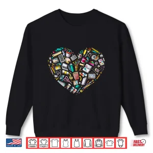 Sweatshirt Heart Shape Art Teacher Painting Sketching Artist Shirt