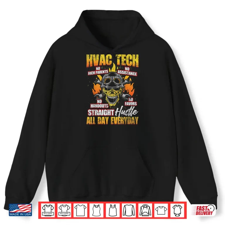 Hoodie HVAC Tech AC Technician Installer Mechanical Apparel Shirt