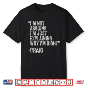 Craig Custom Name Engineer Professional Birthday Shirt