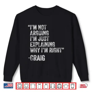 Sweatshirt Craig Custom Name Engineer Professional Birthday Shirt
