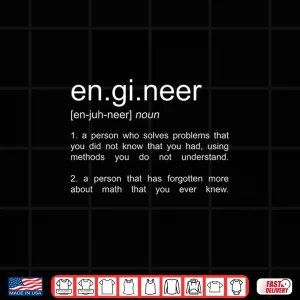 Design Engineer Funny Dictionary Definition Professional Job Shirt