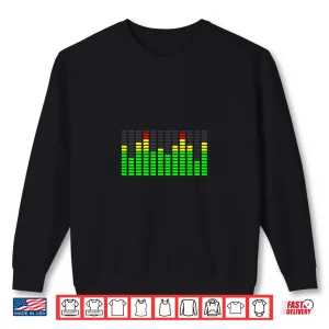 Sweatshirt Retro VU Meter Sound Engineer Hi Fi Stereo Music Shirt