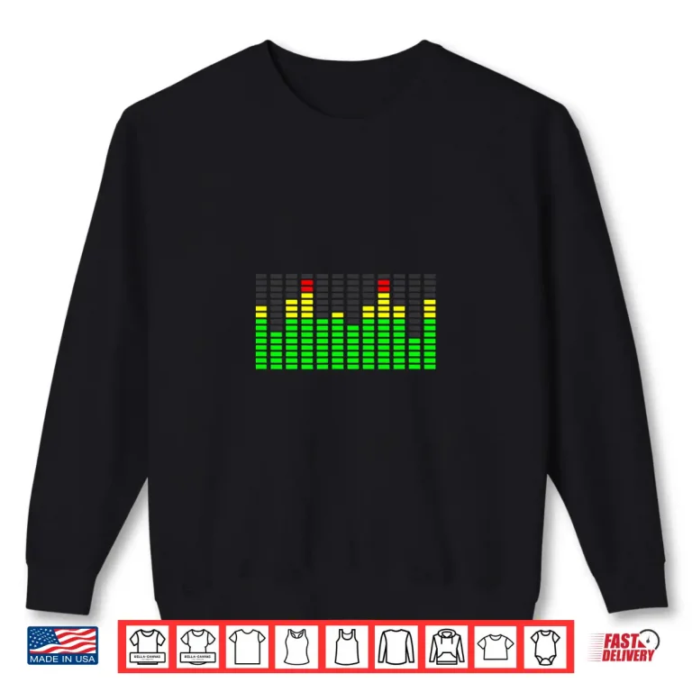 Sweatshirt Retro VU Meter Sound Engineer Hi Fi Stereo Music Shirt