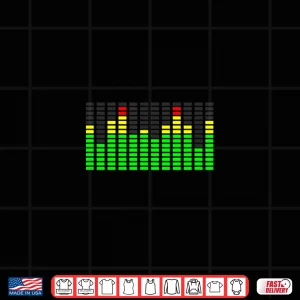 Design Retro VU Meter Sound Engineer Hi Fi Stereo Music Shirt