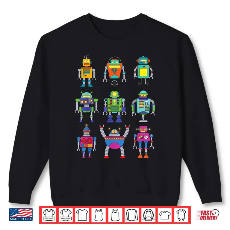 Sweatshirt Robot Art Science Robotics Engineer Kids Education Shirt