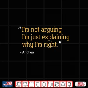 Design Andrea Personalized Name Custom Birthday Typography Shirt