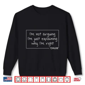 Sweatshirt Chloe Personalized Name Custom Birthday Typography Shirt