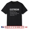 Electricity Engineer Pun Electrician Definition Electrical Shirt