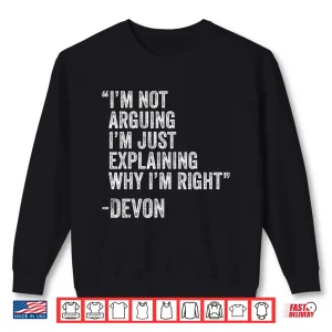 Sweatshirt Devon Custom Name Engineer Professional Birthday Shirt