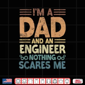 Design Dad And An Engineer Professional Fatherhood Hero Shirt