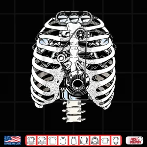 Design Halloween Skeleton Car Engineer Mechanic Horror Shirt