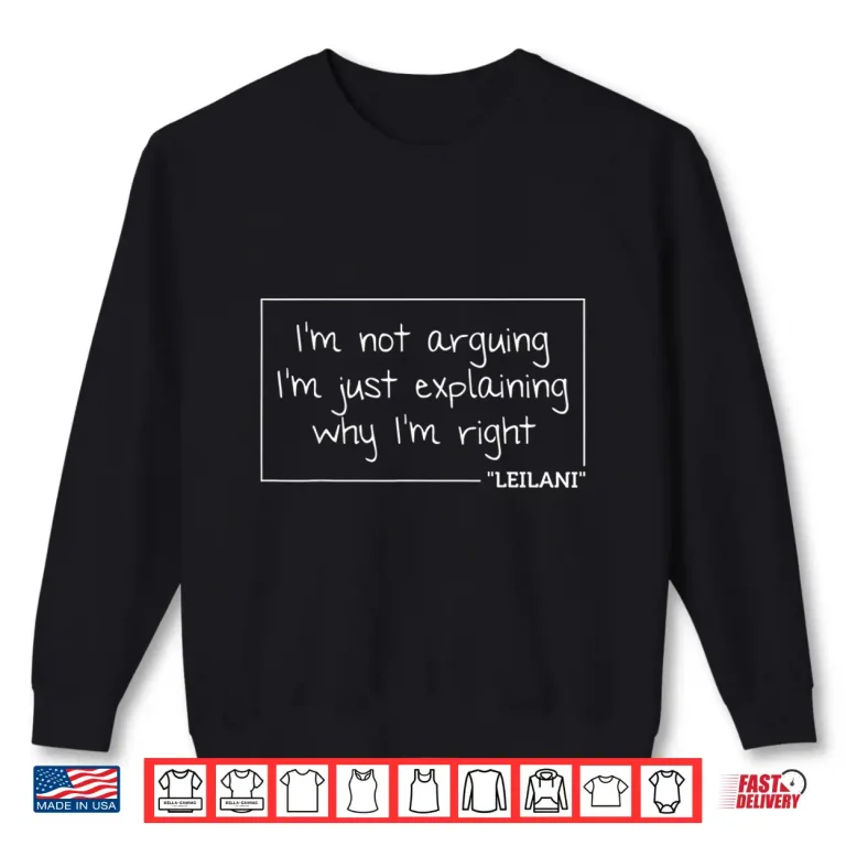 Sweatshirt Leilani Personalized Name Custom Birthday Typography Shirt