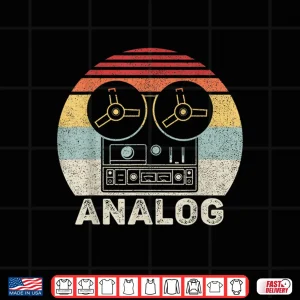 Design Vintage Retro Reel To Reel Analog Audio Sound Engineer Shirt