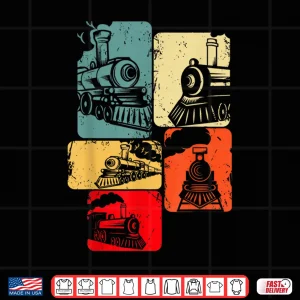 Design Train Railroad Engineer Railway Steam Locomotive Shirt