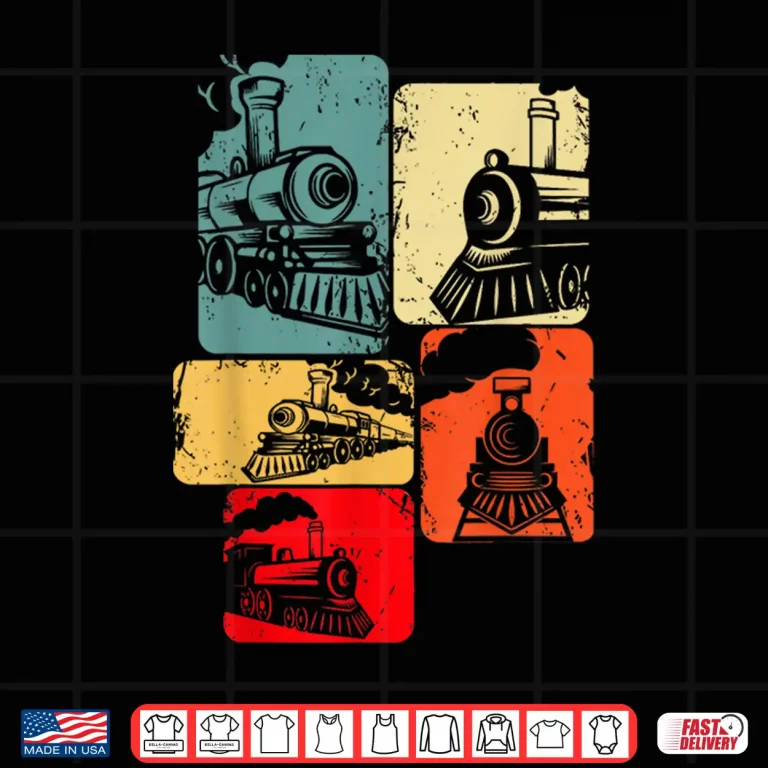 Design Train Railroad Engineer Railway Steam Locomotive Shirt