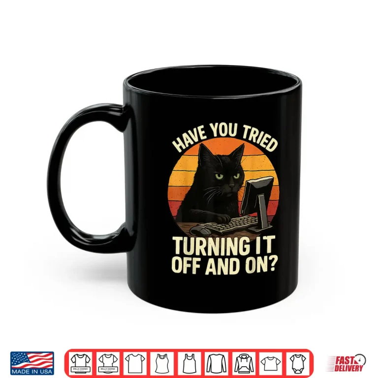 Mug Cat Engineer Computer It Guy Kitten Support Humor Shirt