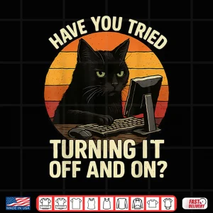 Design Cat Engineer Computer It Guy Kitten Support Humor Shirt