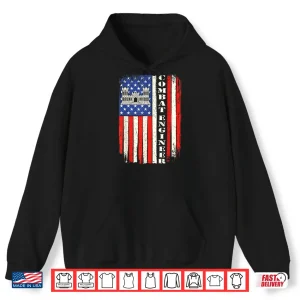 Hoodie Combat Engineer Patriotic Army Soldier Engineering Shirt