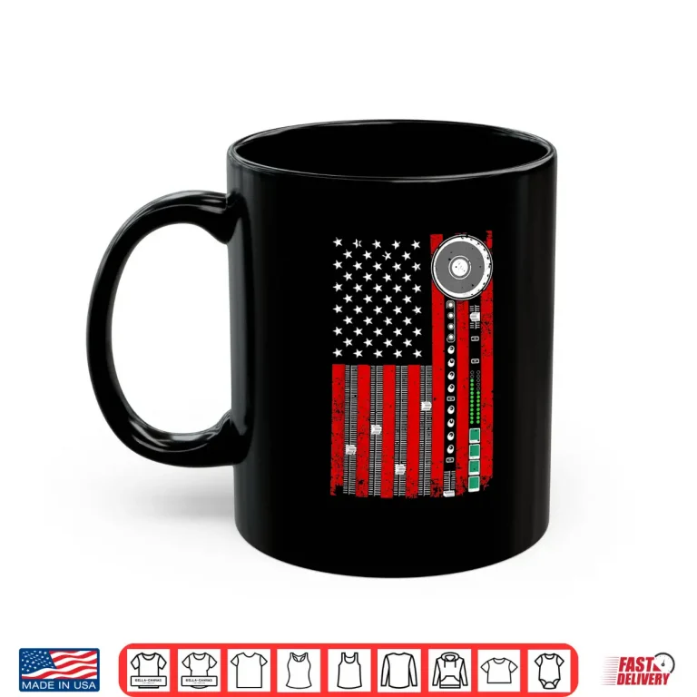 Mug Cool Music Producer For Men Women American Flag Patriotic Dj Shirt
