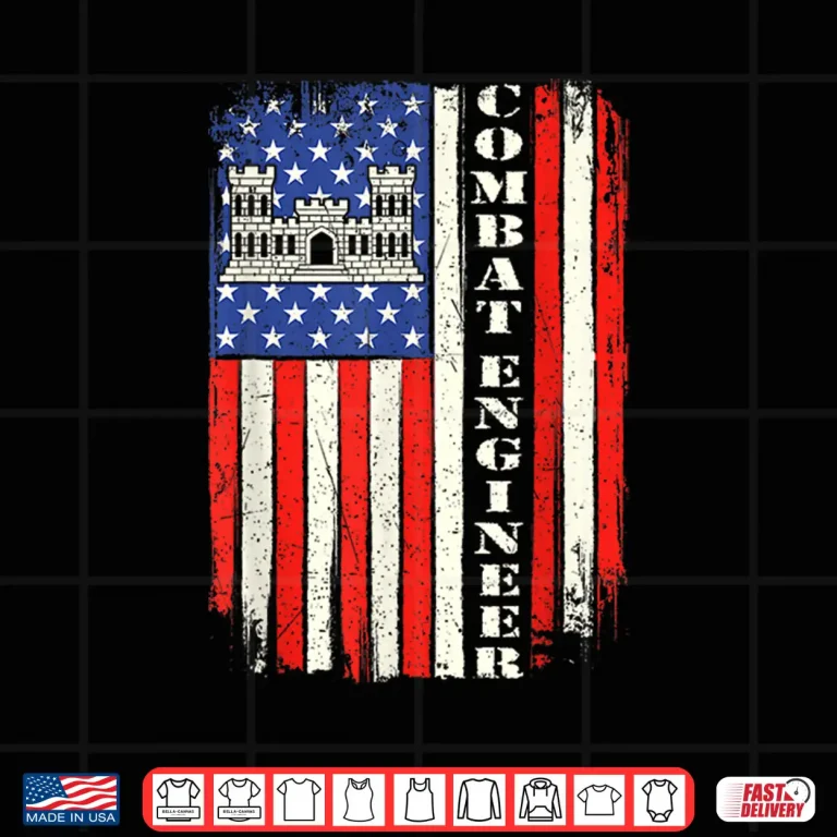 Design Combat Engineer Patriotic Army Soldier Engineering Shirt
