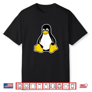 Linux Tux Penguin Mascot Logo Open Source Software Engineer Shirt