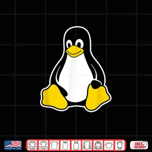 Design Linux Tux Penguin Mascot Logo Open Source Software Engineer Shirt