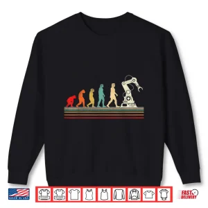 Sweatshirt Robot Robotics Engineer Retro Vintage Shirt