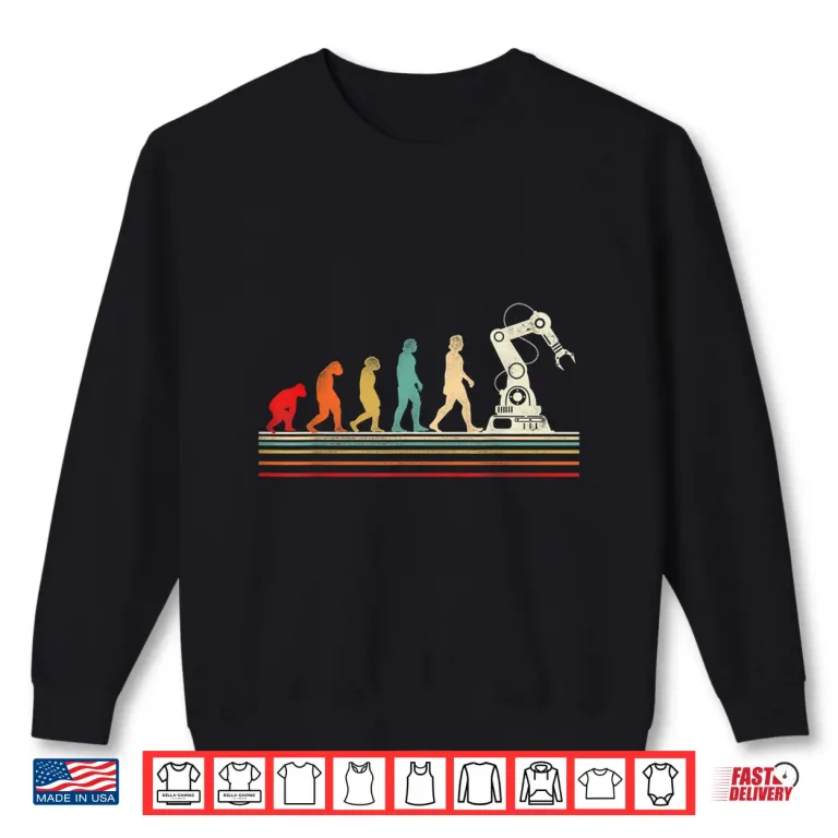 Sweatshirt Robot Robotics Engineer Retro Vintage Shirt
