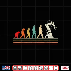 Design Robot Robotics Engineer Retro Vintage Shirt