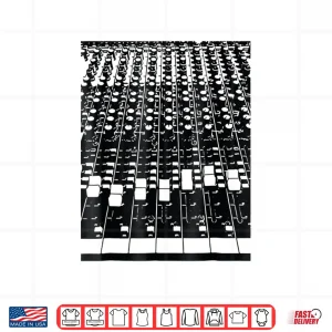 Design Sound Engineer Designer Dj Music Producer Mix Board Shirt