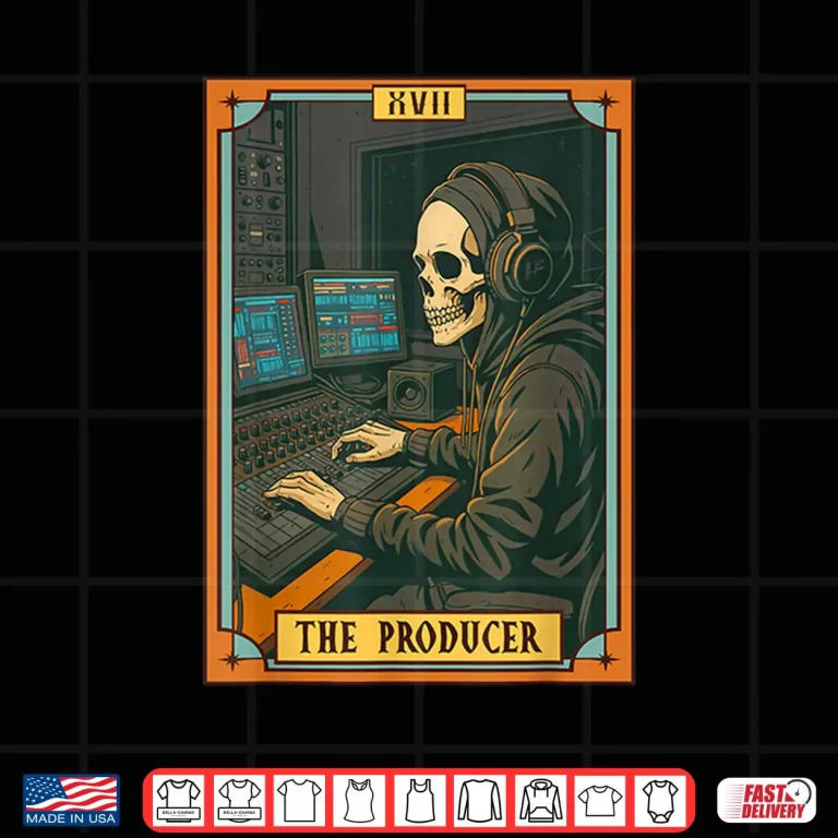 Design The Producer Tarot Card Music Recording Audio Engineer Shirt
