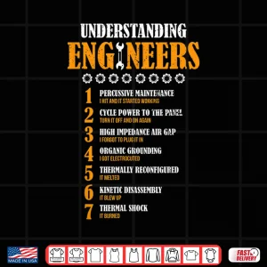 Design Understanding Engineers Lists Distressed Funny Engineer Shirt