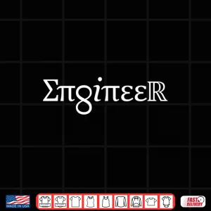 Design Engineer Tshirt Gift Spelled Out In Symbols Engineering Shirt