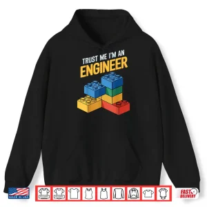 Hoodie IM An Engineer Kids Brick Builder Bricks Building Blocks Shirt