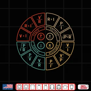 Design Ohms Law Diagram For Electrical Engineer Shirt