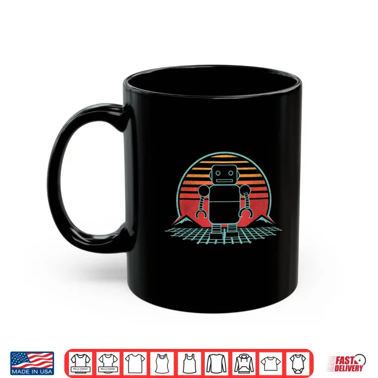 Mug Robot Retro Vintage 80S Style Robotics Engineer Gift Shirt
