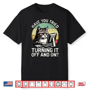 Tech Support Humor I Cat Tech Engineer I Computer It Guy Shirt